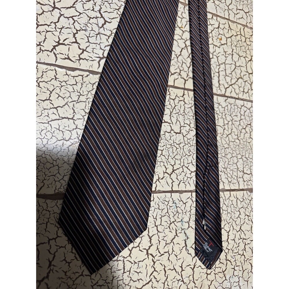 Vtg Robert Talbott For The Country Gentleman Hand Sewn Silk Striped Necktie